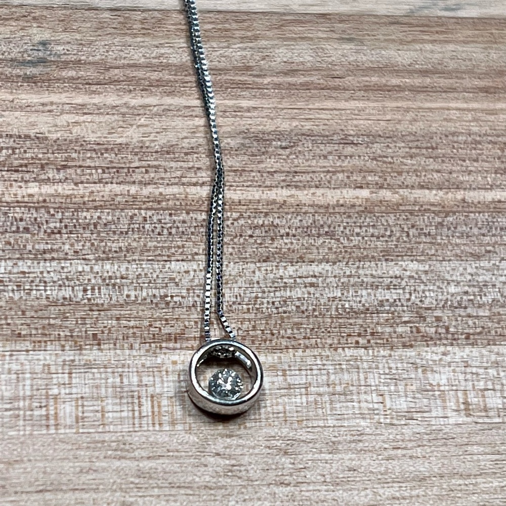 14k circle pendant necklace